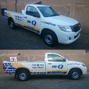 Hi-Q bakkie vehicle branding